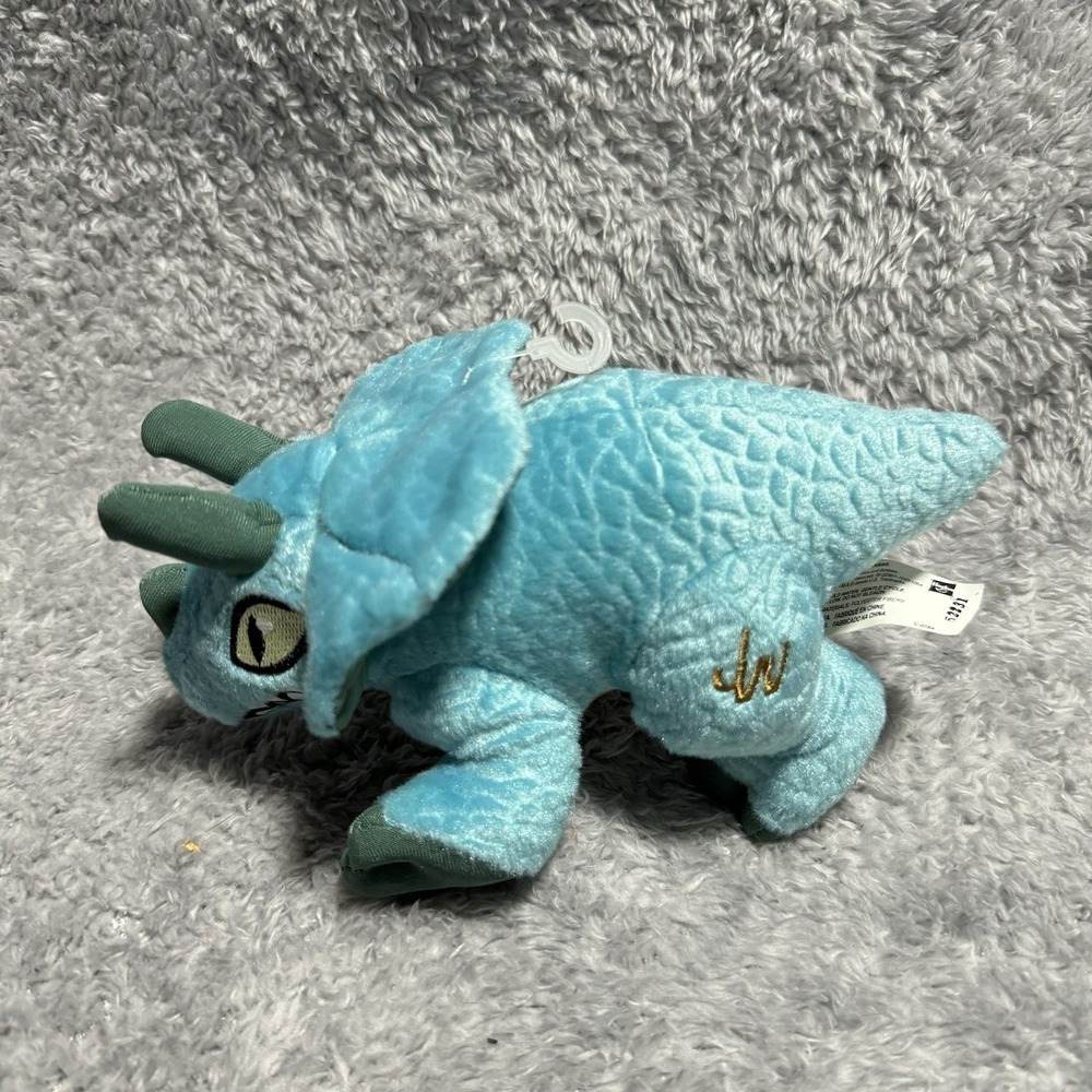 Hasbro Jurassic Park Dinosaur Plush Blue Triceratops 7" Stuffed Animal Toy - Picture 3 of 6